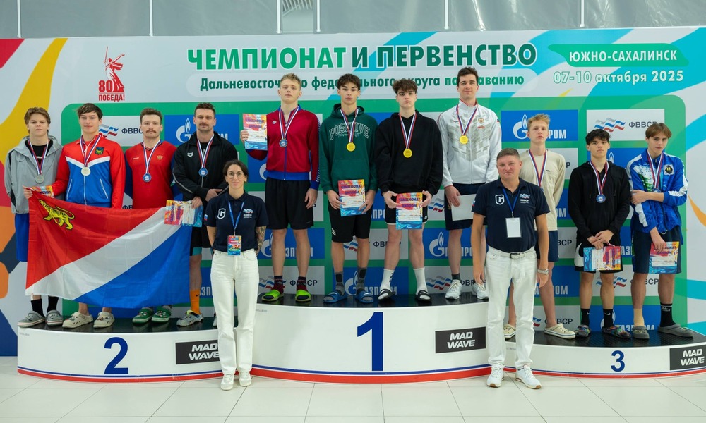 Второе место в медальном зачете завоевали пловцы Сахалинской области